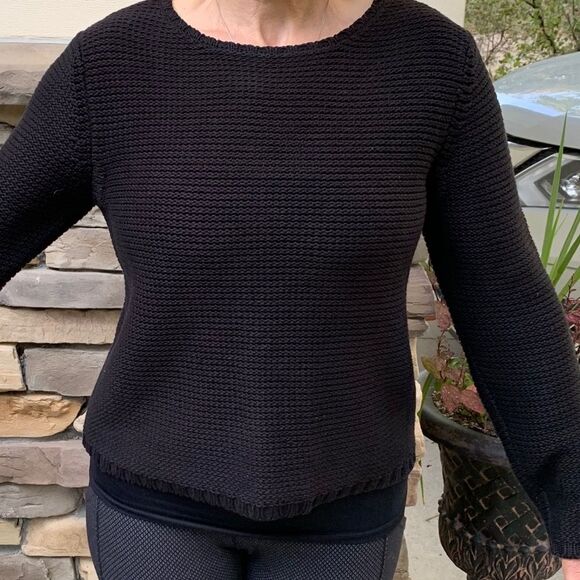 Mendocino black knitted longsleeved sweater, crew neck, great condition, S - Picture 1 of 10
